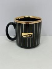 VTG Federal Express Fedex Decade Black & Gold Coffee Mug Cup Made in England A3