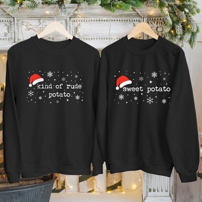 Süßkartoffel irgendwie unhöflich lustig Paar passender Weihnachtspullover Geschenk Sweatshirt
