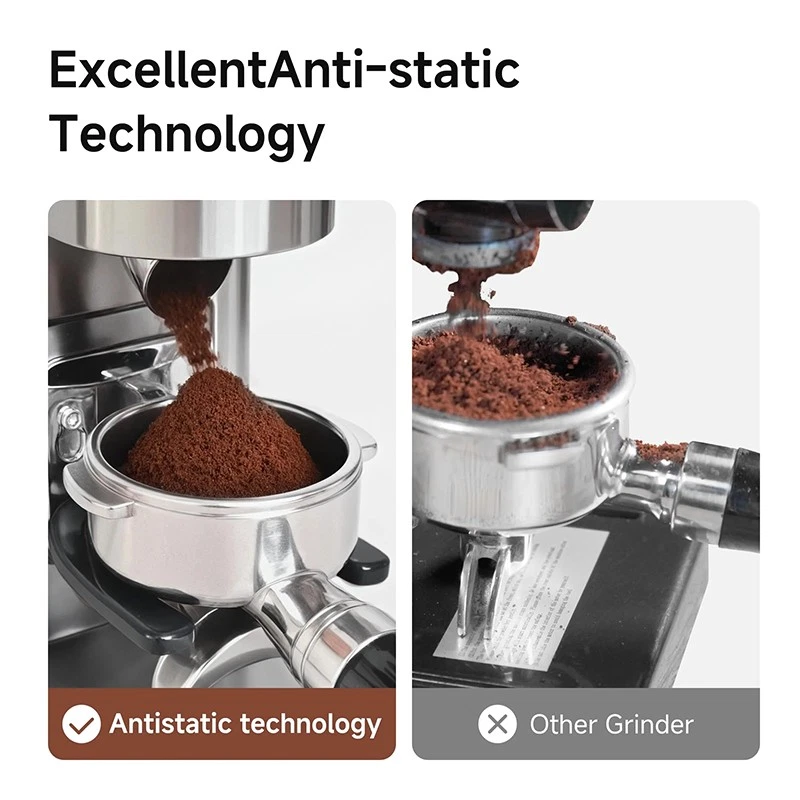 Molinillo de rebabas eléctrico HiBREW G7 48 ajustes precisos para verter espresso sobre EE. UU. Foto 3 de 4