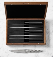Global Classic Steak Knives in Acacia Gift Bo...