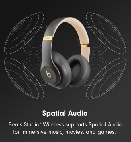 Beats by Dr. Dre Studio3 Over the Ear Wireless Headphones - Black - Picture 4 of 10