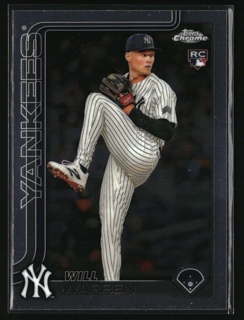 2025 Topps Chrome Will Warren Rookie #81 RC New York Yankees