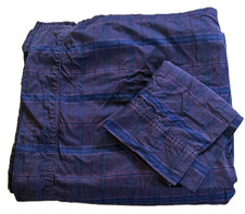 Vintage Ralph Lauren Rutherford Park Full/Queen Purple Plaid Duvet Cover Pillow