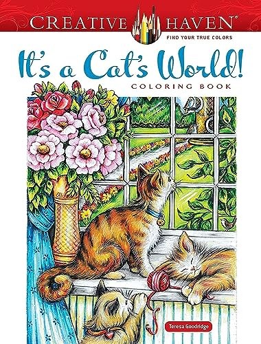 Creative Haven It's a Cat's World! Coloring Book by Teresa Goodridge - Image 7