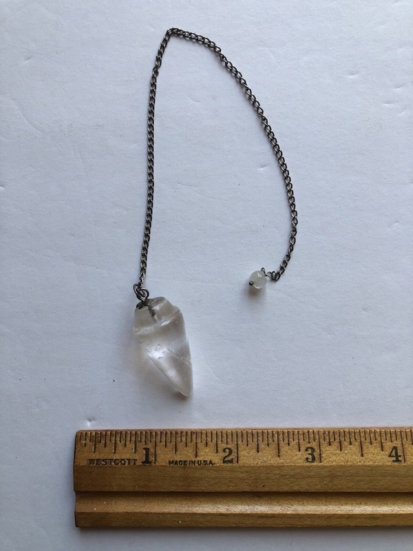 VTG Rock Crystal Scrying Pendulum for  Occult Paranormal Divination