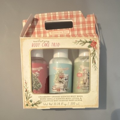 Maison de Base Body Care Trio Cranberry Orange Vanilla Eucalyptus Mint Set
