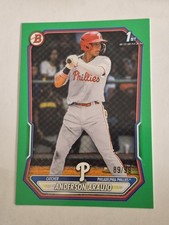 2026 Anderson Araujo 1st Bowman Green Base 89/99 #BP-8 Phillies Catcher