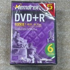 Memorex DVD R 5 Pack 4.7GB 120min Recordable DVD Video Discs Sealed SLP 6Hr