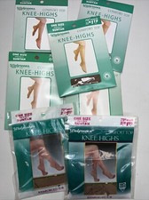 Walgreens Comfort Top Reinforced Toe Knee Highs Suntan One Size 8.5-11 Lot Of 7