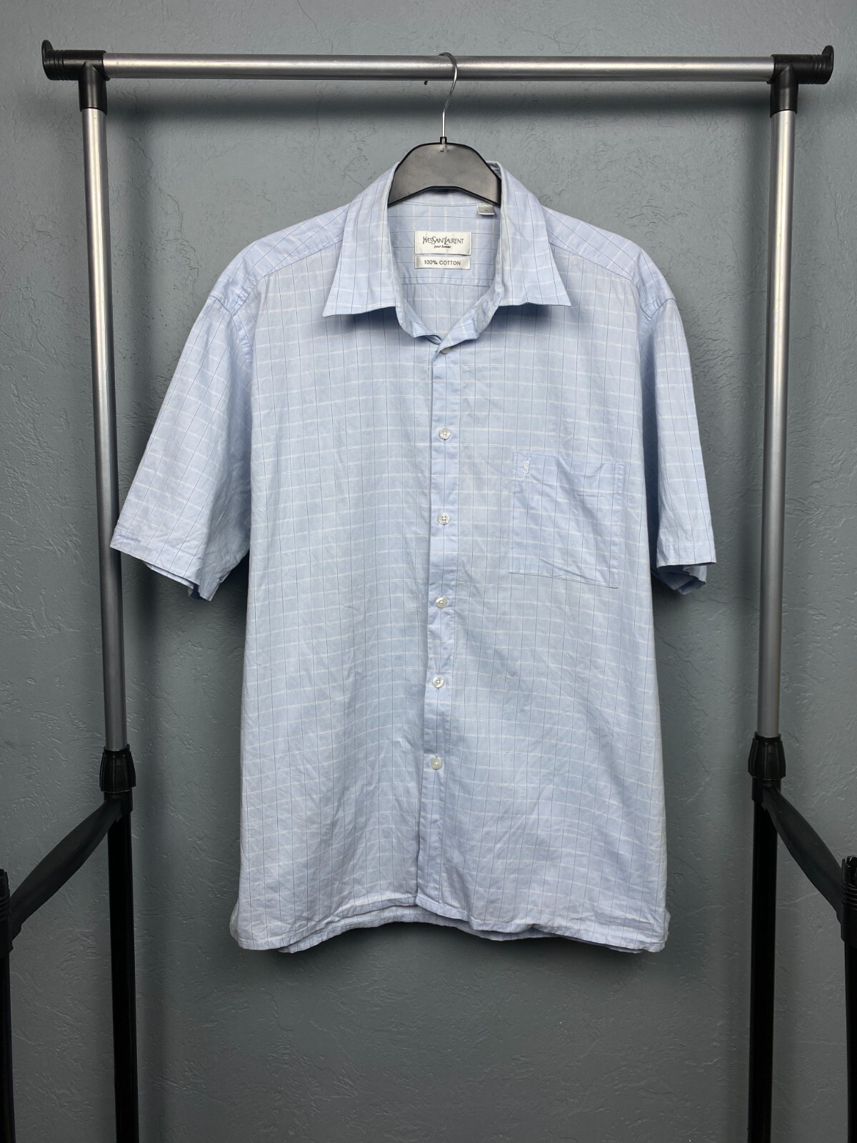 Camicia uomo manica corta Yves Saint Laurent YSL taglia XL