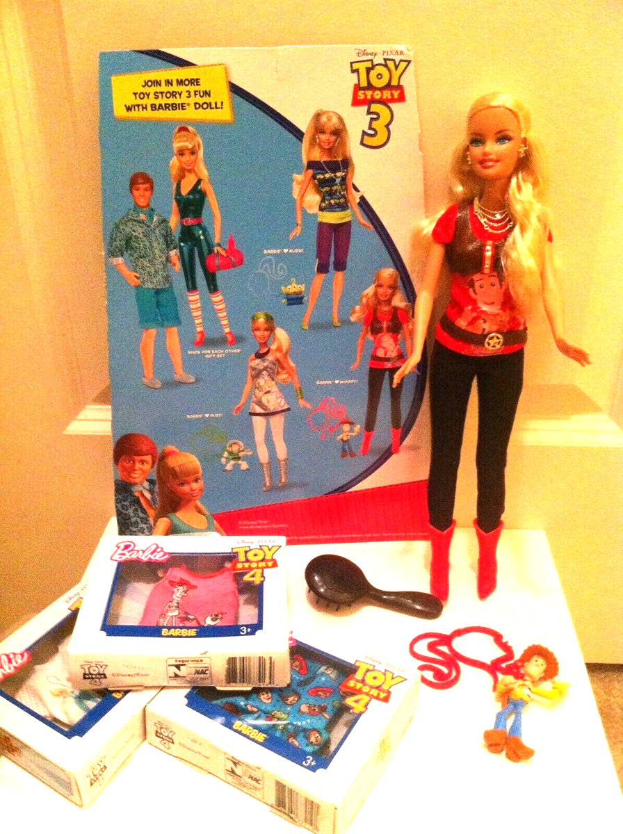 Toy Story Barbie Loves Woody Doll New/Includes Toy Story Shirts New  Outfit