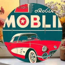 GAS Oil Rustic Sign Rustic METAL RETRO Garage Man Cave MOBIL GAS