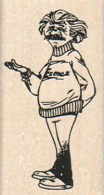 Einstein 1 1/2 x 2 3/4'' Rubber Stamp, Person Stamp, Man Stamp, Einstein