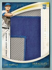 COREY SEAGER 2016 PANINI IMMACULATE JUMBO JERSEY NUMBER GAME JERSEY /6