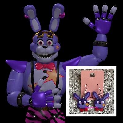 FNaF Glamrock Bonnie Earrings Perler Security Breach Ruin DLC Five