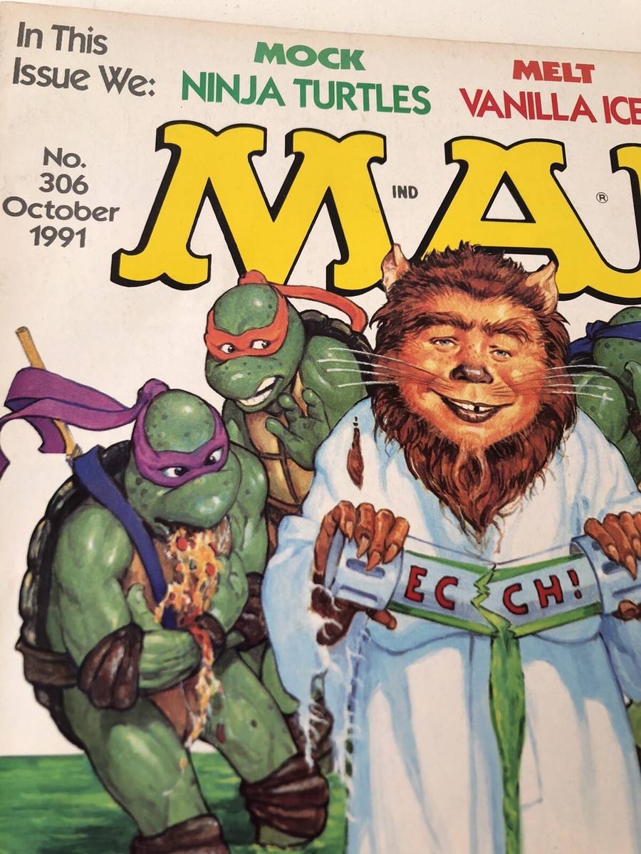 Collectible MAD Magazine October 1991 Mock Ninja Turtles In