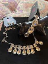 Paparazzi jewelry lot NWT bracelet necklace Earring set rhinestones Silver