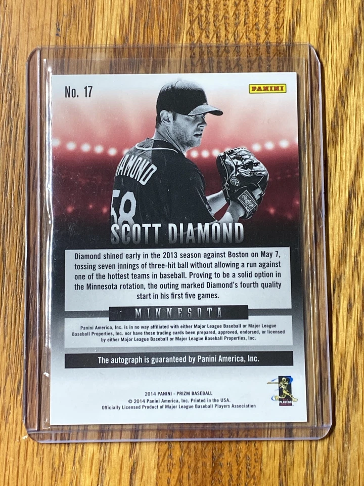 Scott Diamond 2014 MLB Panini Prizm Auto #17 Minnesota Twins ⚾️⚾️⚾️🔥🔥🔥 Foto 2 de 2