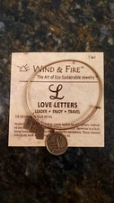 Wind and Fire LOVE LETTERS INITIAL "L" Expandable, Stackable Bangle Bracelet