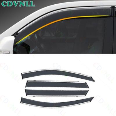 For Range Rover Evoque 12-19 Bright Black Window Visor Rain Wind Deflector Trim