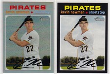 Kevin Newman Pirates 2020 Topps Heritage Silver Refractor 359/571 + 139 Base LOT