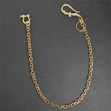 Solid Brass Wallet Key Chain Belt Hawk Hook Clip Bow Shackle Connect Keyring 