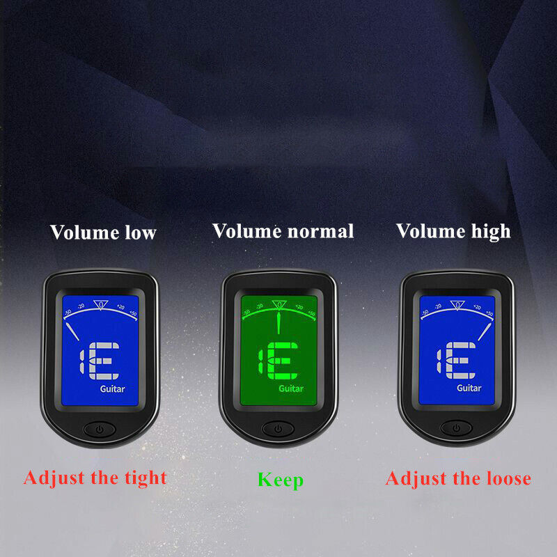 4X Digital Chromatic LCD Clip-On Electric Tuner for Guitar Bass Ukulele Violin