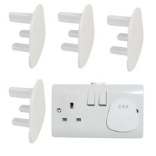 Safety Blanking Plugs for Unused plug Sockets 5 Pack - Childproof Electrical UK