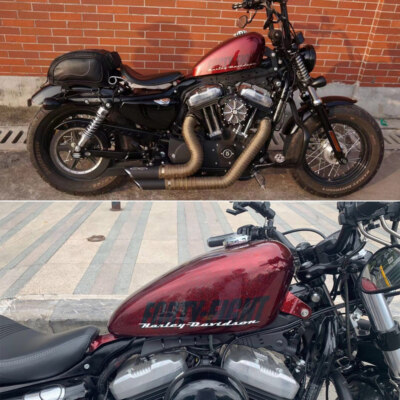 Red 3.8 Gal Gallon Gas Fuel Tank Fit For Harley Sportster 883 1200