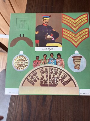 The Beatles Sgt. Pepper LP 1967 pressing with insert sheet