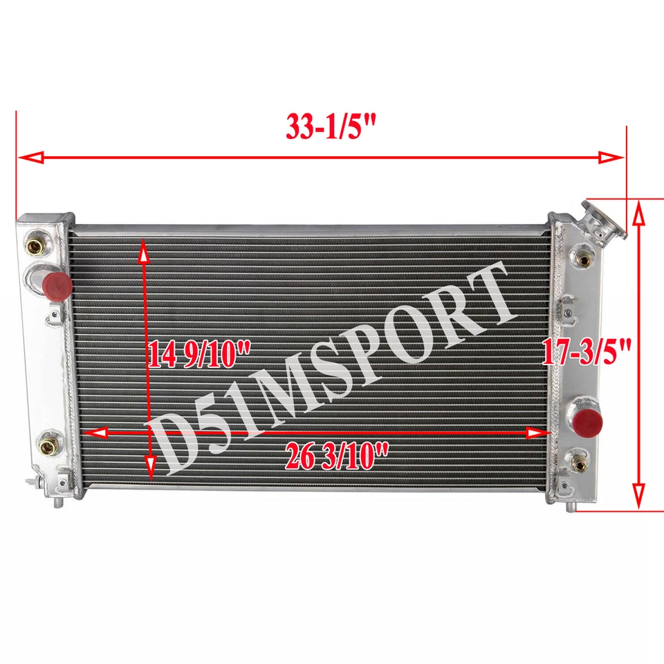 4 Row Aluminum Radiator For 1994-1995 Chevrolet S10 Blazer GMC Jimmy Sonoma 4.3L - Изображение 2 из 4