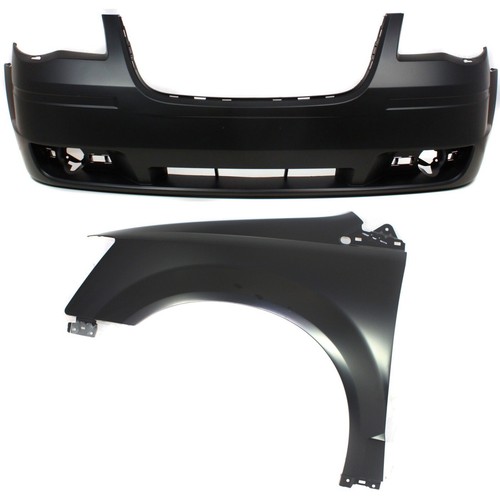 2005-2007 Chrysler Town & Country Front Bumper Cover Kit – Primed, 2-Piece, No Fog Cutouts