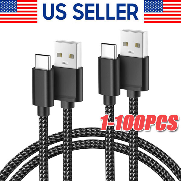 USB-A to Type-C Fast Charging Sync Cable 3ft 6ft Long
