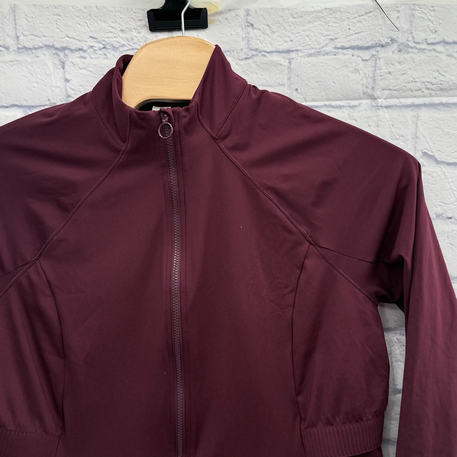 Fabletics Jacket Maroon Purple Trinity Performanc… - image 2