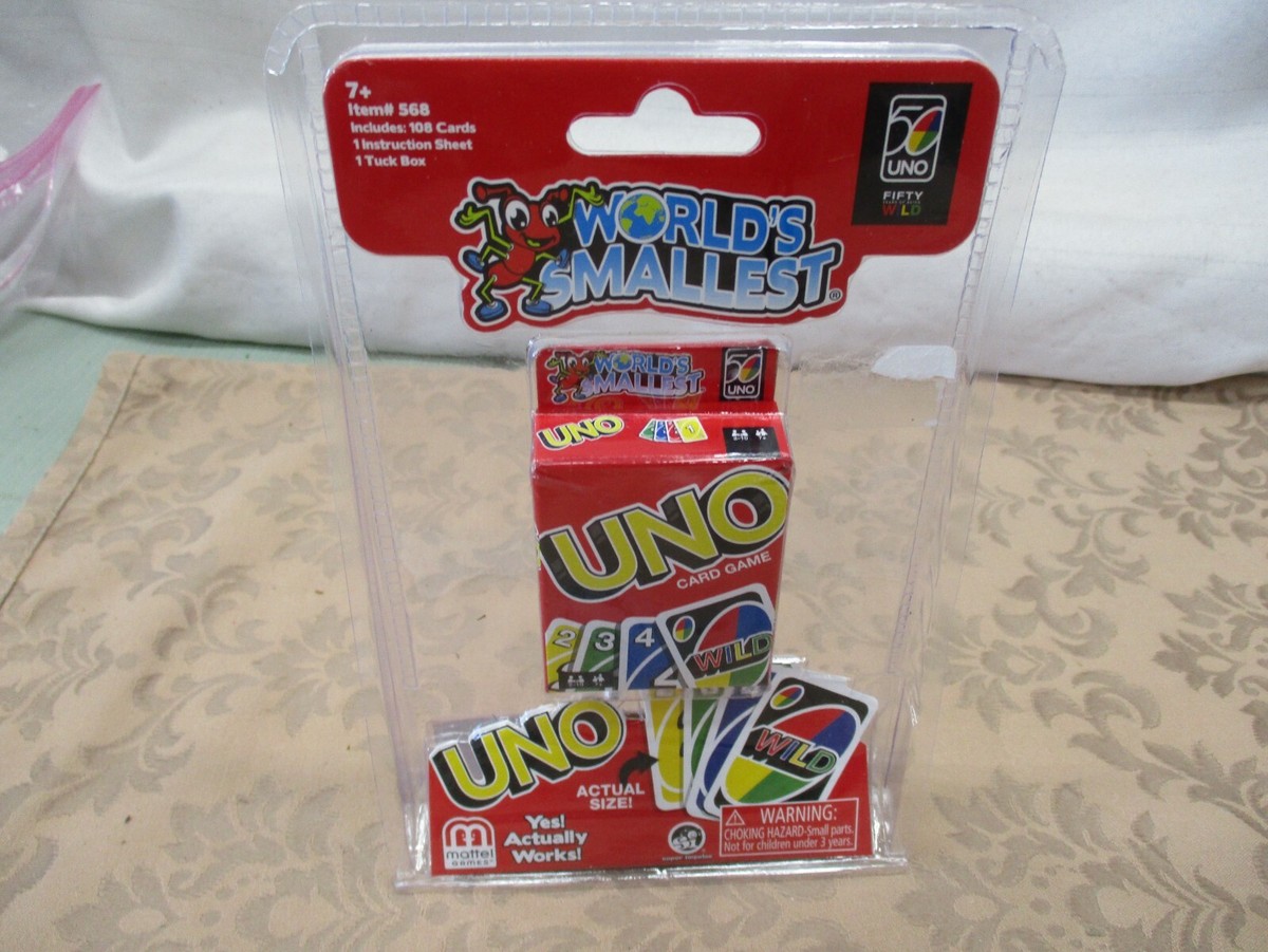 WORLD'S SMALLEST Uno Card Game Miniature Pocket Size Super Impulse