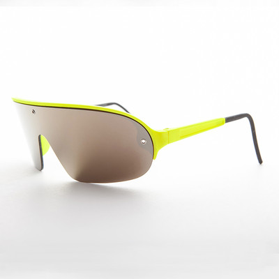 Mirror Lens Shield Sunglass Made in France Vintage 1980s 
