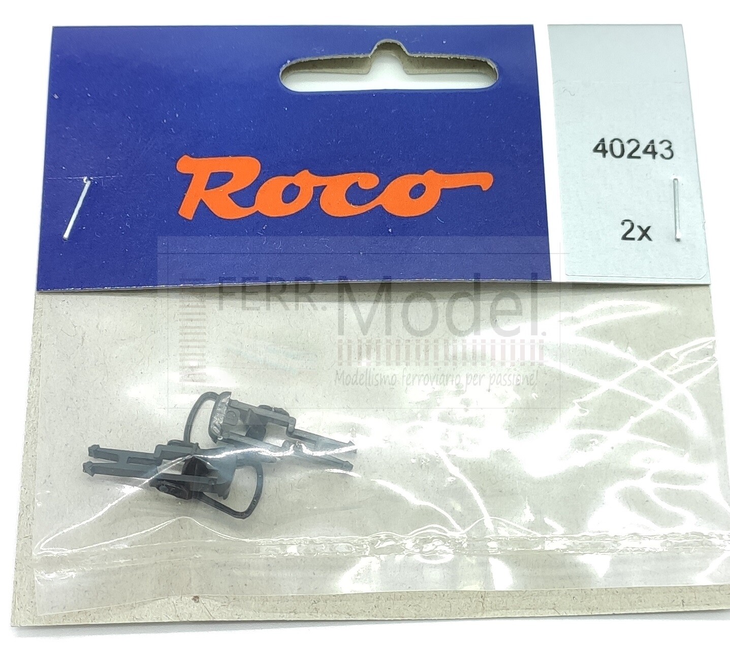 ROCO 40243 - Coppia ganci a occhiello. 2pz.Scala H0 1:87