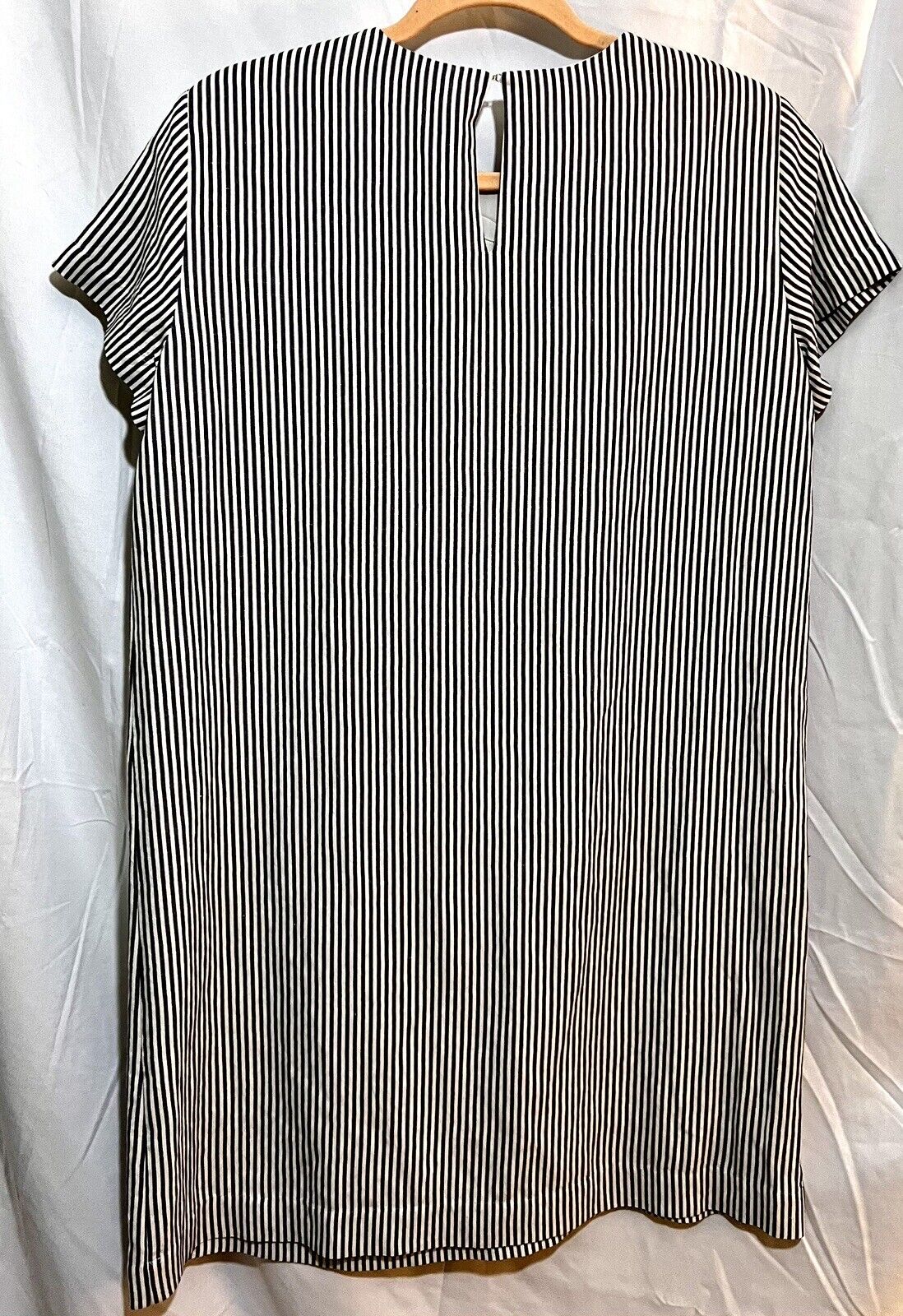 Jenni Kayne Linen Striped T Shirt Dress Size Medi… - image 3