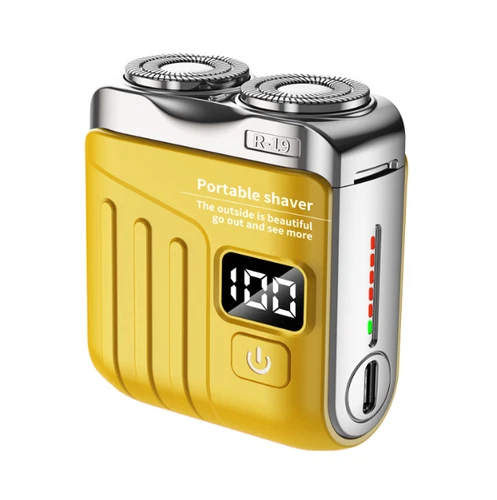 Portable Rotary Dual Ring Electric Shaver,Waterproof Mini Display Beard Shaver - Bild 17 von 38