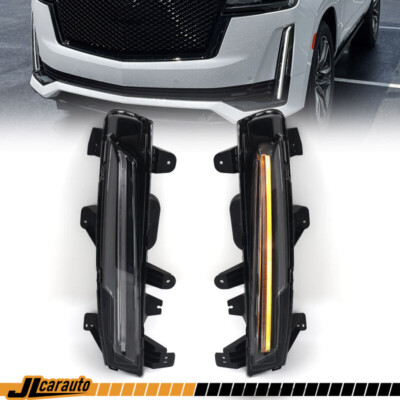 Pair For 2021-2024 Cadillac Escalade Fog Lights Daytime Running Lamps LED DRL