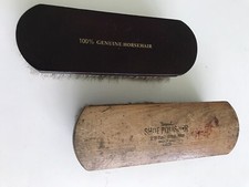 Vintage Shoe Shine Brushes 2 National, Horsehair