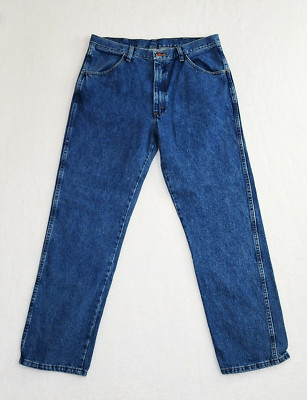 Rustler Medium Wash Straight Leg 5-Pocket Denim Jeans Men's 36 X