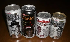 4 PIRATES BILL MAZEROSKI IRON CITY BEER & HIRES ROOT BEER CANS