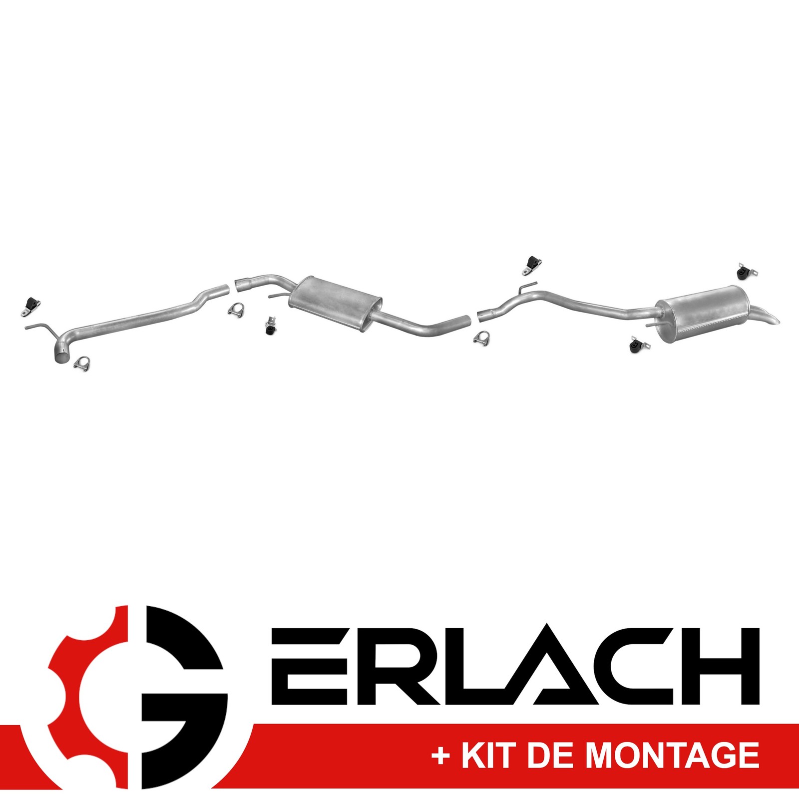 Échappement silencieux VW Transporter IV résistant à la rouille pour T4 court 1.9 TD