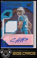 2021 Panini XR #RSA-CHU Chuba Hubbard Rookie Swatch Autographs Blue #/49