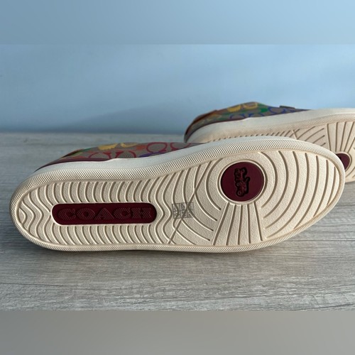 Coach Damen Lowline Low-Top Sneaker in Rainbow Signature Canvas Größe 11B - Bild 9 von 13