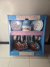 New Vintage Chilton-Globe 14Pc Miniature Set Revereware Aluminum Copper Bottom