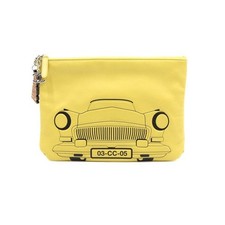 CHANEL Gepresste Clutch aus gelbem Lammleder mit Havana-Motiv A82593 152889296