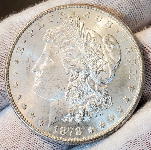 * 1878 S * BU MS+ STUNNING LIGHTLY TONED BETTER DATE MORGAN SILVER DOLLAR #A24