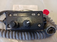 Intercom Switch & Cable Assy Mason  CE394BX Black Helicopter Style Pilot & Crew